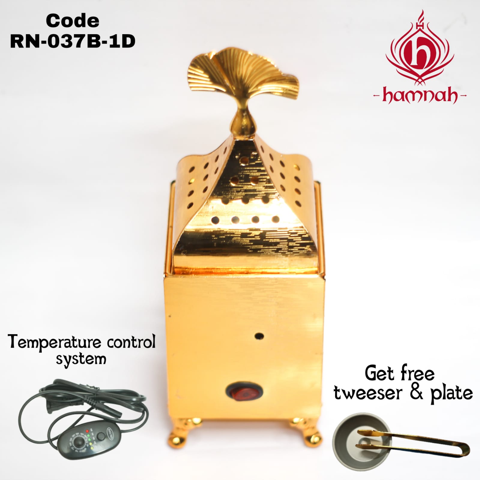 Incense Burner RN-037B-1D (Golden)