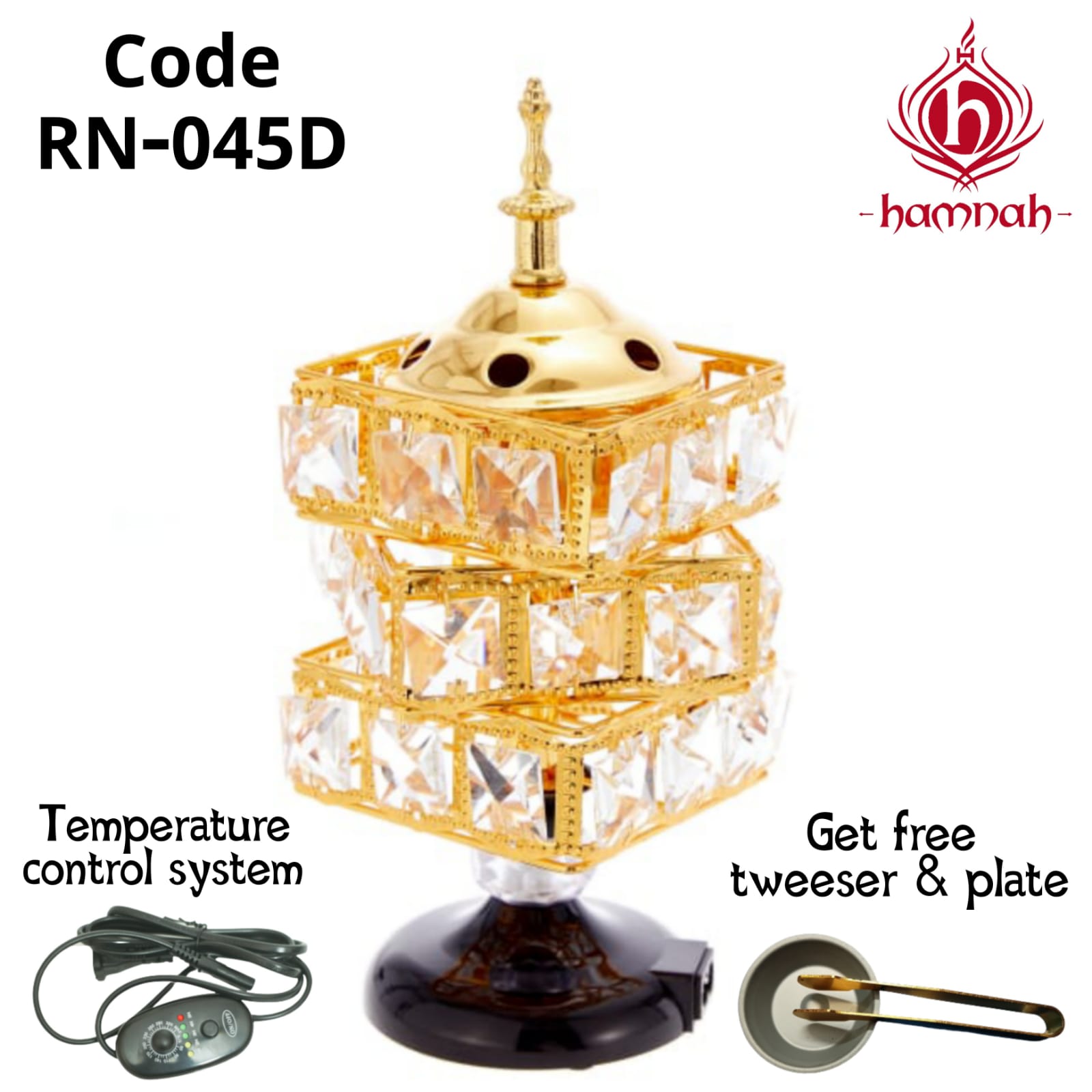 Incense Burner RN-045D (Golden)