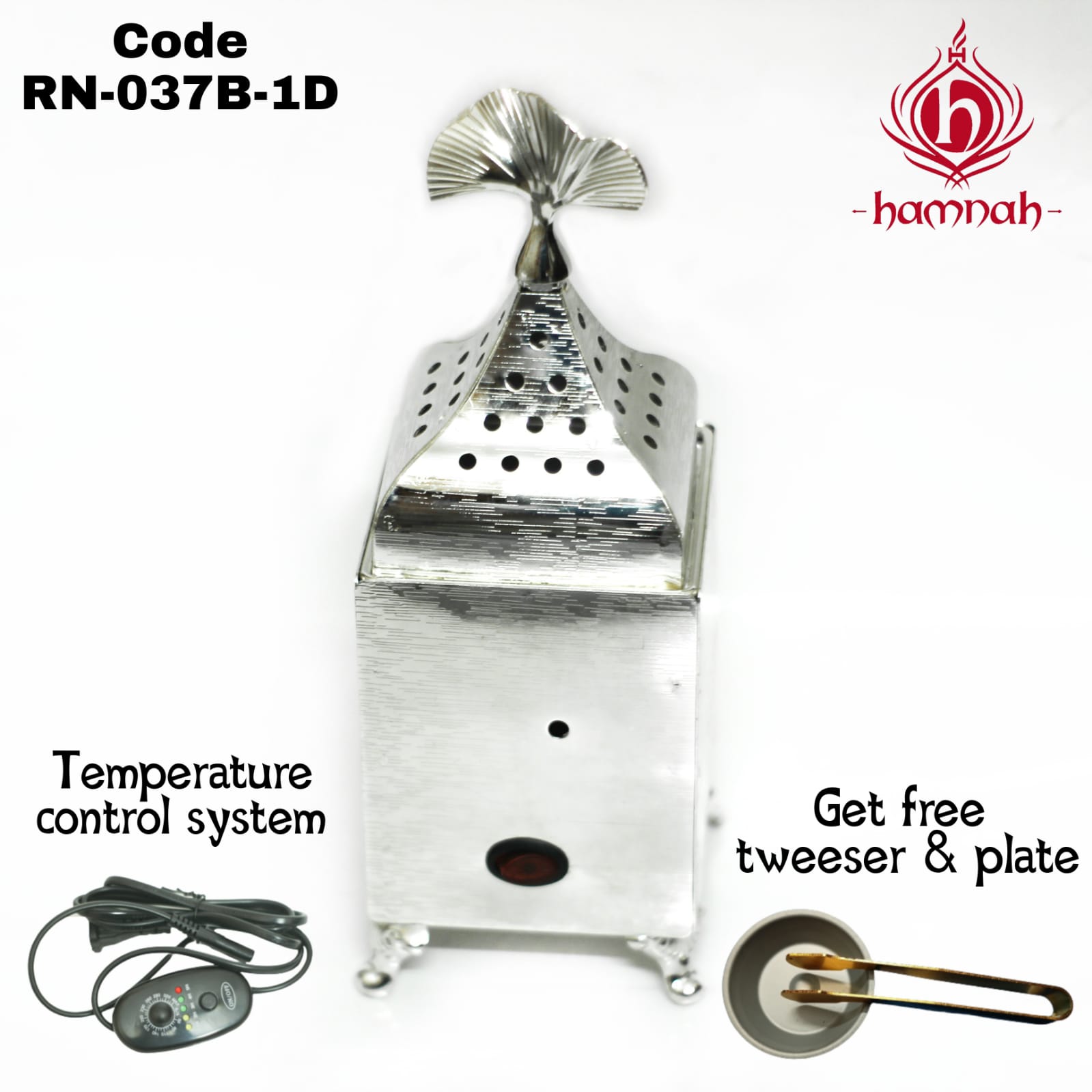 Incense Burner RN-037B-1D (Silver)